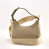 Mala mini bag Love Moschino cru com letras metálicas