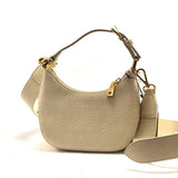Mala mini bag Love Moschino cru com letras metálicas