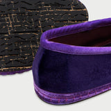Alpercata Slipper Leticia em veludo roxo