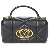 Mala de Ombro Design Acolchoado em Preto | Love Moschino