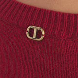 Camisola em lã e caxemira vermelha TWINSET