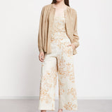 Conjunto camisa e saia Ottod'ame em linho bege