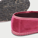 Alpargatas Pia Slipper de terciopelo rosa