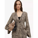 Blazer By Malene Birger com estampado em pele de cobra