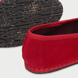 Rochester Slipper Espadrilles in red velvet