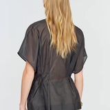 Blusa de musselina Semicouture em preto