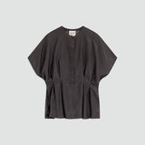 Blusa de musselina Semicouture em preto