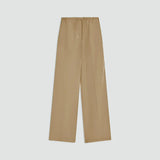 Calça palazzo Semicouture de musselina kaki