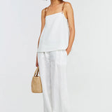 Top Semicouture em linho branco