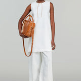 Vestido branco em linho SEMICOUTURE