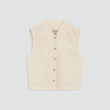 Colete de linho Semicouture ecru