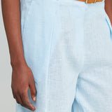 Calça palazzo Semicouture em linho azul
