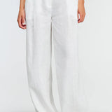 Calça palazzo em linho Semicouture branca