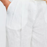 Calça palazzo em linho Semicouture branca