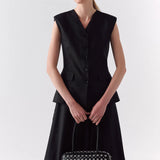 Colete Rian em Linho Preto | Liviana Conti