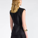 Colete Rian em Linho Preto | Liviana Conti