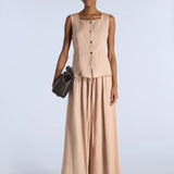 Calça Pantalona Loren em Rosa | Liviana Conti