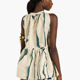 Top em Linho Emerin com Print | Liviana Conti