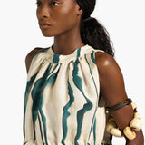 Top em Linho Emerin com Print | Liviana Conti