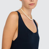 Conjunto Blusa e Saia Clarissa Azul Marinho | Semicouture