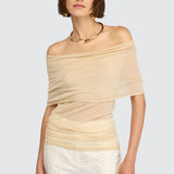 Top Hebe em Bege | Semicouture