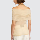 Top Hebe em Bege | Semicouture
