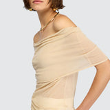 Top Hebe em Bege | Semicouture