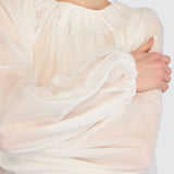 Blusa Mya Branca com Corte Fluido | Semicouture