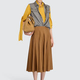 Saia Sabella em Camel | Semicouture