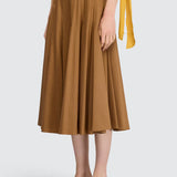 Saia Sabella em Camel | Semicouture