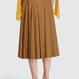 Saia Sabella em Camel | Semicouture