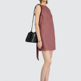 Vestido Curto Valerie Rosa Velho com Laço | Semicouture