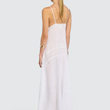 Vestido Longo Felicia Branco em Linho | Semicouture