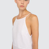 Vestido Longo Felicia Branco em Linho | Semicouture