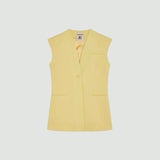 Colete Lora em Mistura de Lã Amarelo | Semicouture