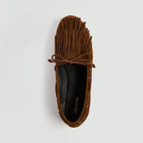Mocassin Ria em Camurça com Franjas | Semicouture