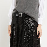 Saia Midi de Paetês | Ottod'ame