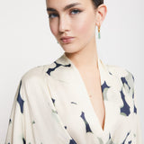 Vestido midi Ottod'ame acetinado estampado