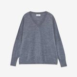 Camisola Cinzenta Oversized com Decote em V | OTTOD'AME