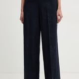Calça Palazzo Azul com Bordados | TWINSET