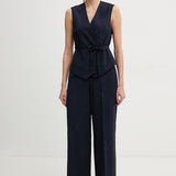 Calça Palazzo Azul com Bordados | TWINSET