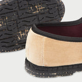 Alpargatas Mary Jane Teodora en terciopelo crema y negro