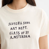 T-Shirt Ecru Estampada | Scotch & Soda