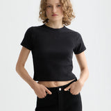 T‑shirt Curta Preta Slim Fit em Algodão | Scotch & Soda