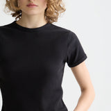 T‑shirt Curta Preta Slim Fit em Algodão | Scotch & Soda