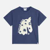 T‑Shirt Azul com Estampa | Scotch & Soda