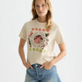 T- Shirt Estampada em Bege | Scotch & Soda