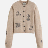 Cardigan Bege com Bordados | Scotch & Soda