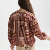 Blusa Rosa Manga Comprida com Estampado Foulard | SCOTCH & SODA