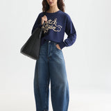 Sweatshirt Azul Marinho com Fita Bordada | SCOTCH & SODA